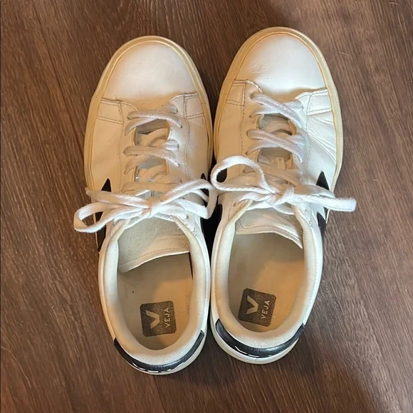 Veja White and Black Sneakers - Picture 4 of 4